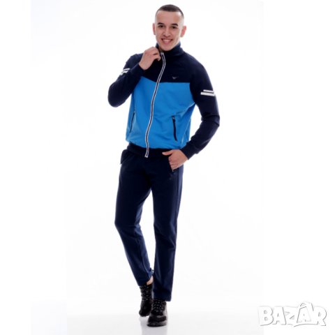 Мъжки спортен екип REDICS 240014, тъмносин със синьо, памук и ликра, снимка 2 - Спортни дрехи, екипи - 44387390