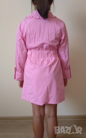 Детско розово дълго яке, снимка 2 - Детски якета и елеци - 27418047