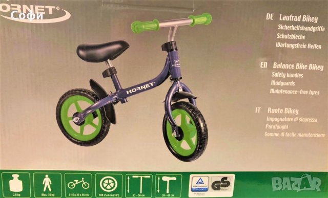 Баланс байк Hornet 10712, 10", Зелен, снимка 2 - Велосипеди - 29806503