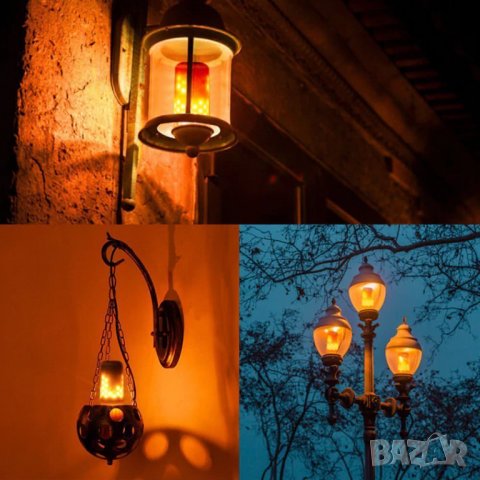 LED крушка с огнен ефект/пламък, снимка 4 - Лед осветление - 29538929