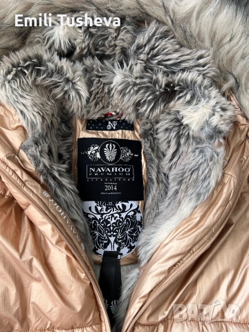 Дамско пухкаво яке Navahoo в златист цвят, снимка 3 - Якета - 53309325