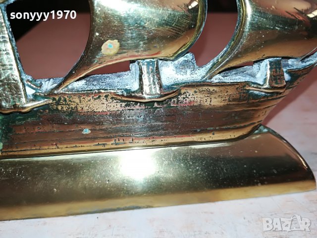 КОРАБ ОТ АНГЛИЯ-МЕД/МЕСИНГ 2305221818, снимка 17 - Антикварни и старинни предмети - 36853838