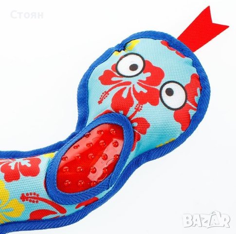 Играчка за куче Плюшена змия Цветна 50см, снимка 2 - За кучета - 42351034