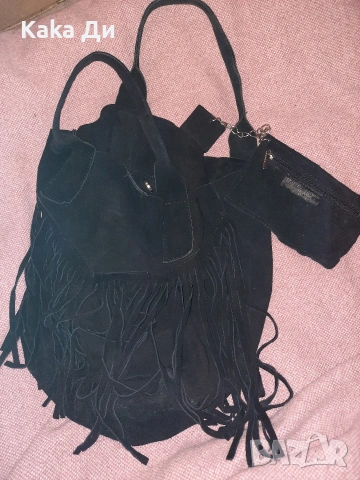 естествен велур, снимка 2 - Чанти - 53170625