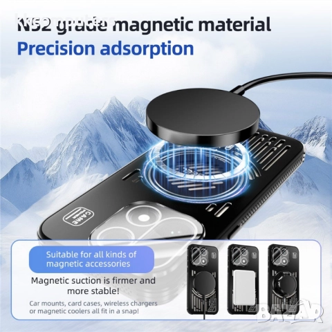 ABEEL Магнитен калъф за OnePlus 15 5G- Алуминиева сплав + PC +TPU, Magsafe, Защита от прегряване, Вк, снимка 8 - Калъфи, кейсове - 52611031