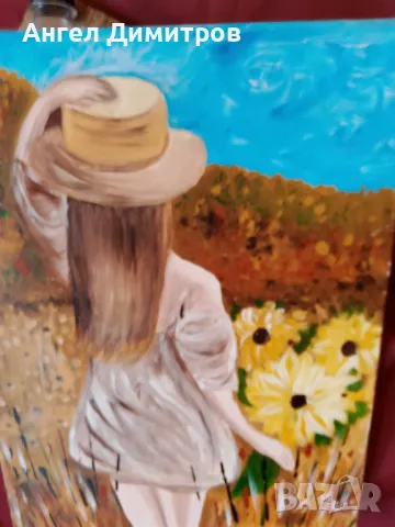 Маслена картина платно подписана , снимка 2 - Картини - 47764780