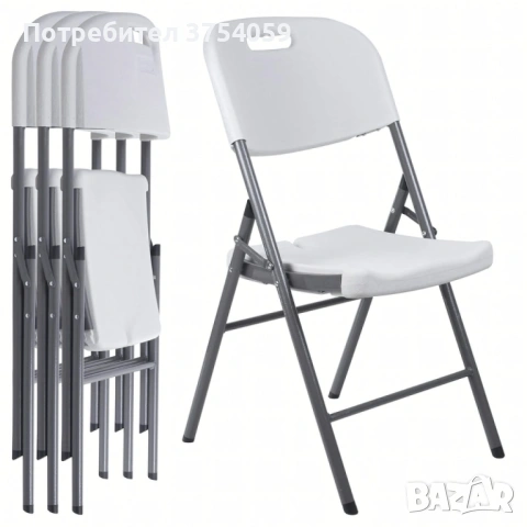 Комплект 4 броя сгъваеми кетъринг столове за градина и събития - удобни и издръжливи, снимка 4 - Столове - 53208727