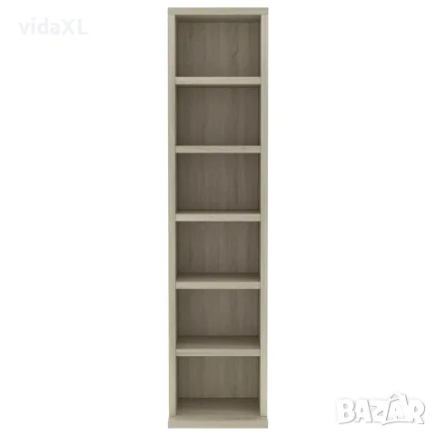 vidaXL Етажерка за дискове, сонома дъб, 21x20x88 см, инженерно дърво, снимка 4 - Етажерки - 56147730