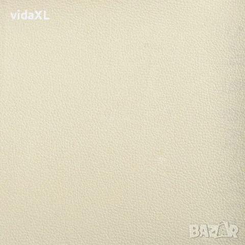 vidaXL 3-местен диван, кремав, 180 см, изкуствена кожа, снимка 7 - Дивани и мека мебел - 56147296