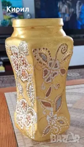 Рисувани ръчно стъклени чаши,чинии,свещници, снимка 11 - Декорация за дома - 48093730