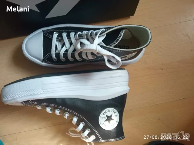 Нови Converse Chuck Taylor All Star Move Platform Leather, снимка 3 - Кецове - 55836966
