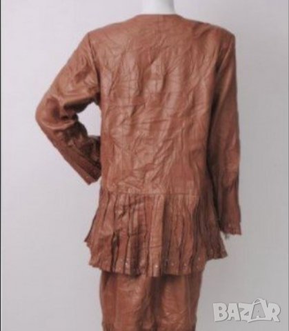 Естествена кожа  комплект М размер  180 лева пола и яке  полата е с талия80 см, снимка 2 - Комплекти - 35480416
