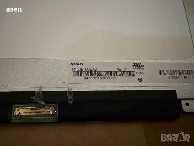 Дисплей за лаптоп Лаптоп с дисплей, BOE, N156BGA-EA2, 15.6 инча, 1366x768, HD, eDP, 30 пина, снимка 5 - Дънни платки - 39991337