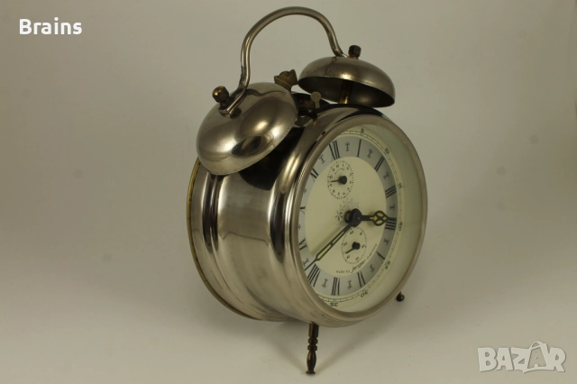 Стар Немски Будилник JERGER 1960' s, снимка 6 - Антикварни и старинни предмети - 52628223