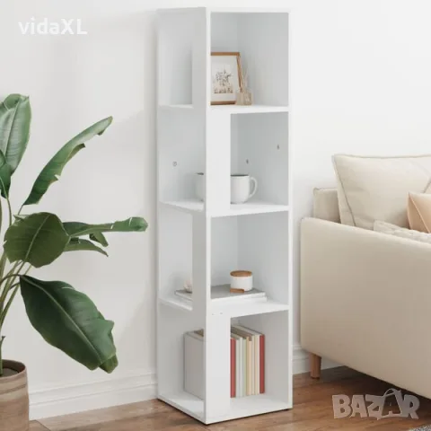 vidaXL Ъглови шкафове 33 x 33 x 132 cm Engineered Wood Бяло（SKU: 809035）, снимка 2 - Шкафове - 56110100