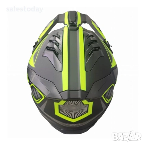 Кросова Каска за Мотокрос и Ендуро, Cross Helmet, Neon, снимка 2 - Аксесоари и консумативи - 53910049