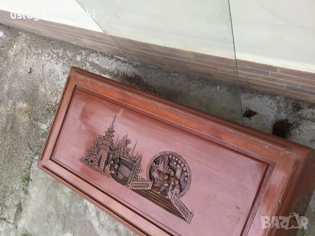 Старинна азиатска маса с дърворезба, снимка 8 - Антикварни и старинни предмети - 54125790