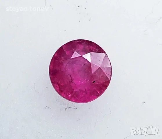 Ненагряван рубин с рядка кръгла форма - 1.33кт! Сертифициран! Нов!, снимка 13 - Други - 45262201
