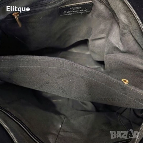 Велурена дамска чанта с декоративни ленти и метални капси – елегантен бохо дизайн, снимка 6 - Чанти - 52455615