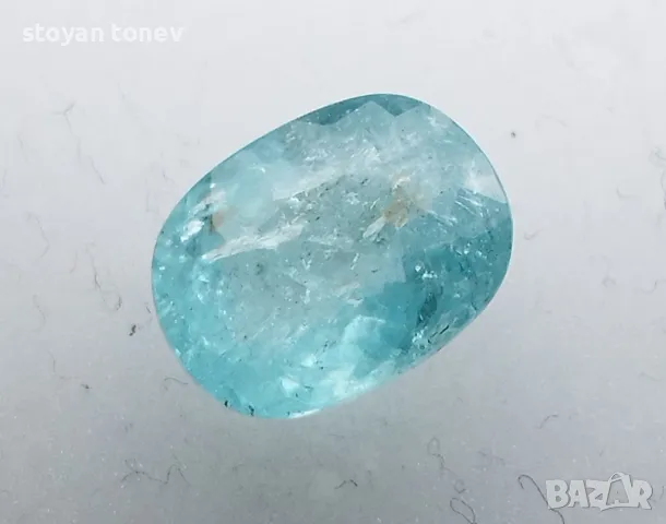 Параиба турмалин в неоново син цвят и тегло 3.20кт.! Сертификат+Оценка! , снимка 10 - Пръстени - 45349557