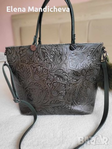 Чанта Vera Pelle италианска чанта от естествена кожа 