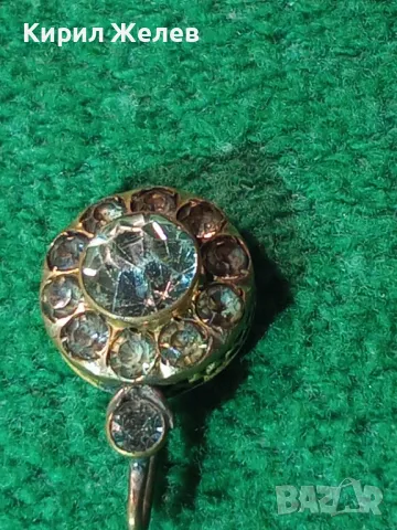 ВЪЗРОЖДЕНСКА СКЪПОЦЕННА БРОНЗОВА АЖУРНА ЕТНО ОБЕЦА с РЪЧНО ФАСЕТИРАНИ КАМЪНИ ПЛАНИНСКИ КРИСТАЛ 37022, снимка 15 - Антикварни и старинни предмети - 39954469