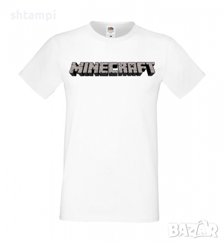 Мъжка тениска майнкрафт Minecraft Logo 2,Minecraft,Игра,Забавление,подарък,Изненада,Рожден Ден., снимка 18 - Тениски - 36496532