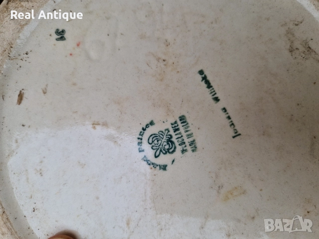 Рядка огромна антикварна колекционерска полска порцеланова ваза с капак , снимка 7 - Вази - 51882478