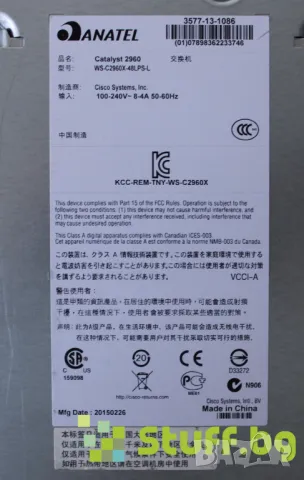 Суич Cisco Catalyst 2960X, снимка 4 - Суичове - 50035168