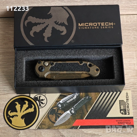 Microtech LUDT Gen III T/E Signature Automatic Knife Badlands Camo Aluminum M390MK by Tony Marfione., снимка 2 - Ножове - 54004034