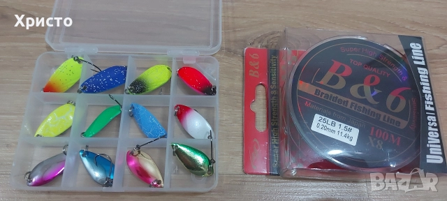 Нови примамки за спининг риболов, воблери, клатушки +100м плетено влакно , снимка 3 - Въдици - 52556682