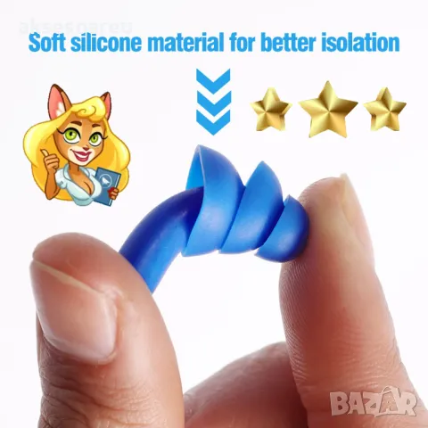 1 чифт меки силиконови тапи за уши Силикон за плуване Водоустойчиви прахоустойчиви предпазни Спортни, снимка 7 - Други - 48537365