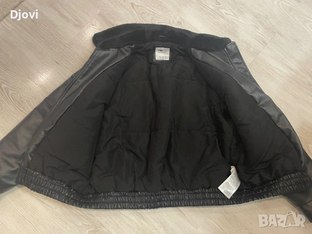 Зимно кожено яке, снимка 3 - Якета - 53027860