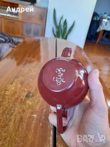 Стар емайлиран чайник #68, снимка 5 - Други ценни предмети - 48878658