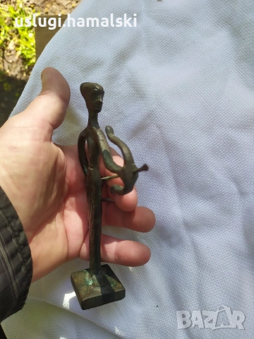 Стара бронзова статуетка Артемида, снимка 6 - Антикварни и старинни предмети - 54316314