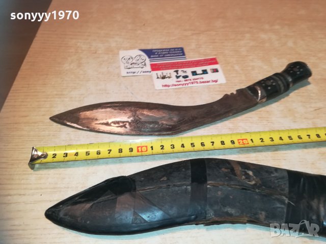 КУКРИ-СТАР КРИВ РЕТРО НОЖ С НОЖНИЦА, снимка 2 - Колекции - 30311835