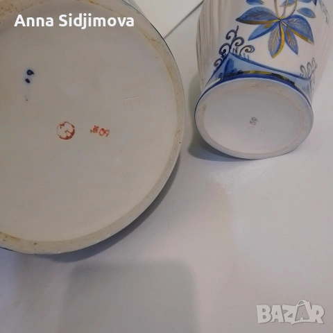Руски порцелан ваза , снимка 2 - Вази - 53225644