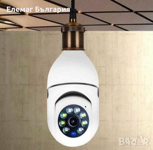 ПРОМО IP въртяща се 360° камера Full HD скрита шпионска крушка лампа, снимка 6 - IP камери - 39744242