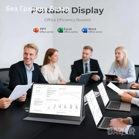 Нов 15.6'' Преносим IPS Монитор USB-C HDMI за Лаптоп PS5 Xbox с калъф, снимка 7 - Друга електроника - 50746916