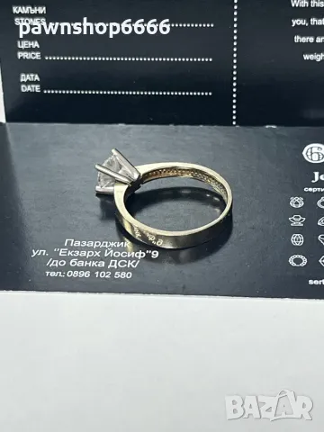 Златен пръстен 14 карата , снимка 6 - Пръстени - 48581703