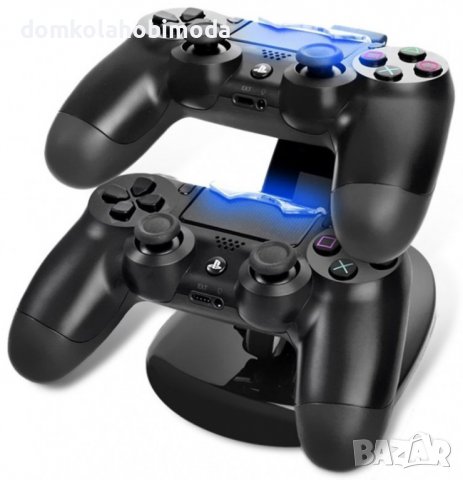 Стойка и зарядно за Два джойстика PS4, снимка 1 - PlayStation конзоли - 36816668