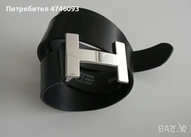 Колан естествена кожа  Vanzetti с "H" катарама , снимка 4 - Колани - 56476557
