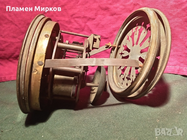 Механизъм от френски каминен часовник, снимка 4 - Антикварни и старинни предмети - 52998154