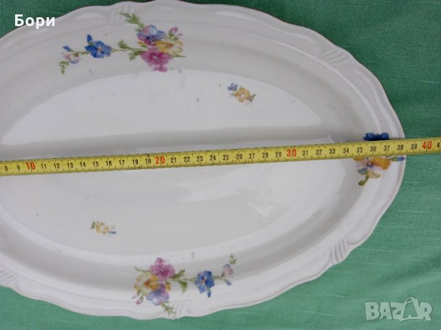 Стар български порцелан Плато 26 х 39см, снимка 7 - Чинии - 35118602