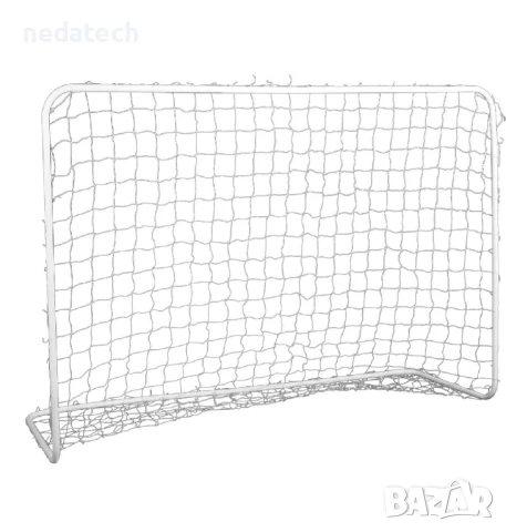 Футболна метална врата, Бял, 182x61x122см.
