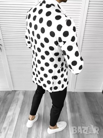 Спортно-елегантно сако Черно бяло "Деленис", снимка 3 - Сака - 44230171