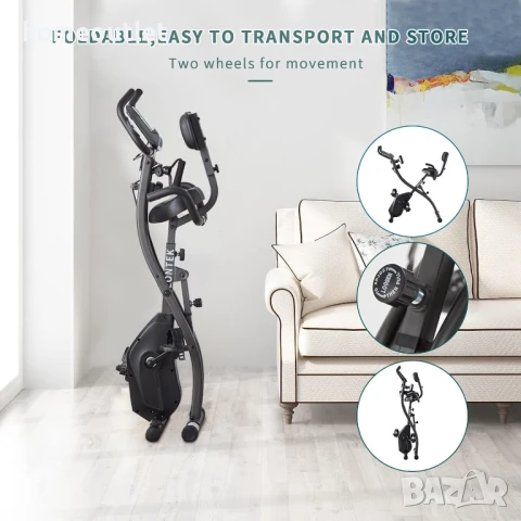 ПРОМОЦИЯ Сгъваем многофункционален велоергометър LONTEK XB-SJ202, снимка 7 - Велосипеди - 50970444