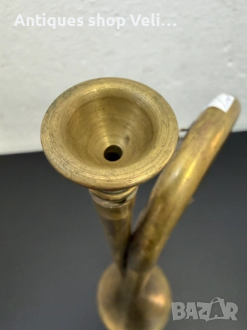 Стара бронзова тръба №8096, снимка 3 - Антикварни и старинни предмети - 54125170