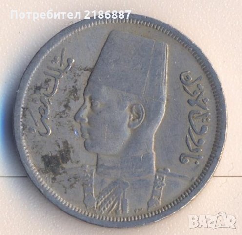 	Египет 10 милима 1938 година крал Фарук, снимка 1 - Нумизматика и бонистика - 31781025