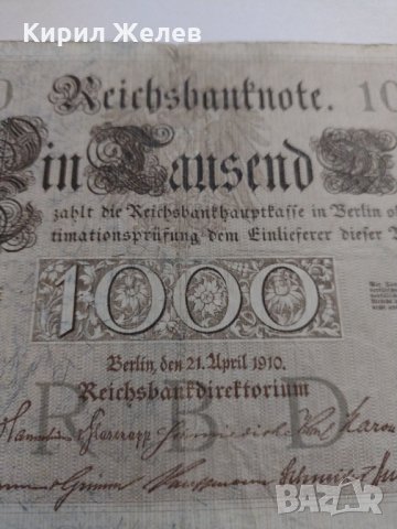 Райх банкнота - Германия - 1000 марки / 1910 година- 17962, снимка 4 - Нумизматика и бонистика - 31019911